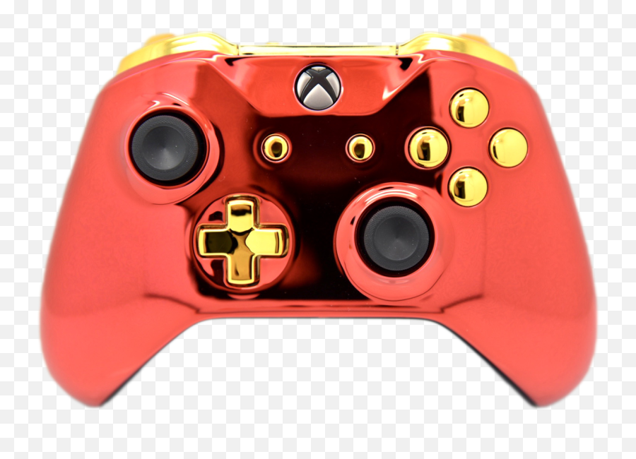 Red U0026 Gold Chrome Custom Xbox One S Controller - Gold And Red Controller Xbox One Png,Xbox Controller Png