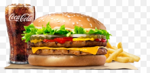 Download King Whopper Hamburger Png Burger And Fries