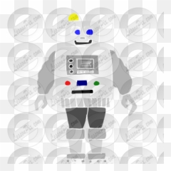 Robot Stencil For Classroom Therapy Use - Great Robot Clipart Robotic Toy Png,Robot Clipart Png