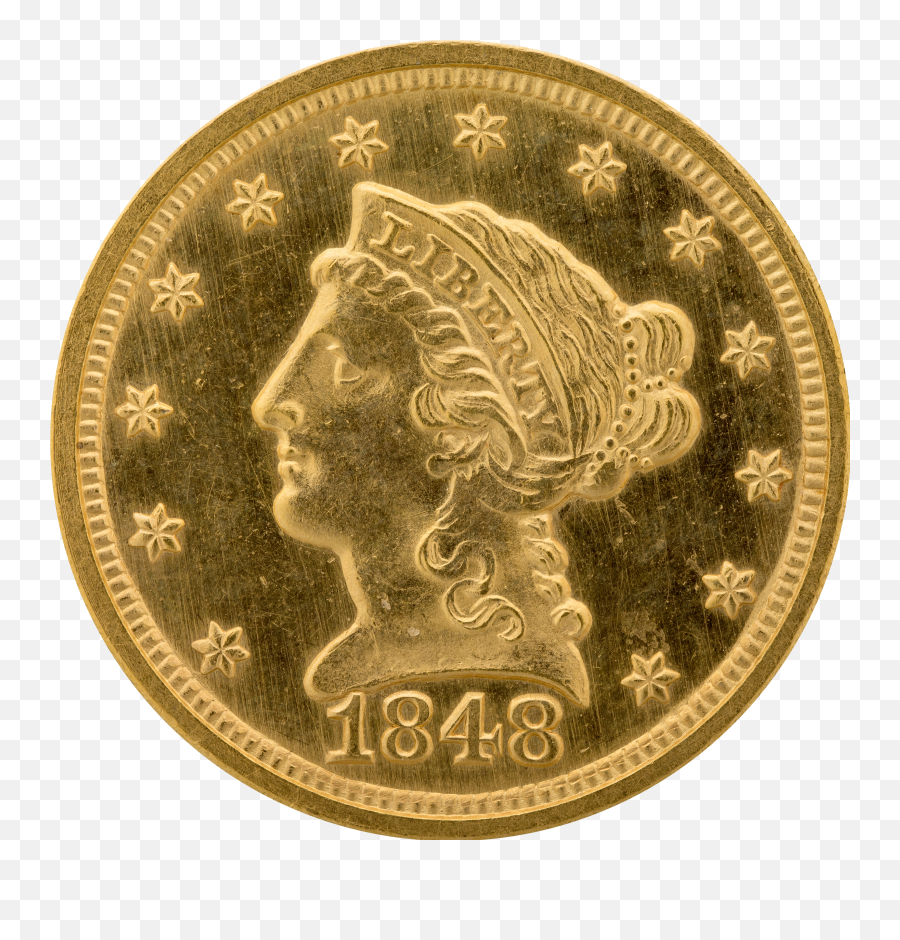 1848 Cal Liberty Head Quarter Png Money Transparent Background