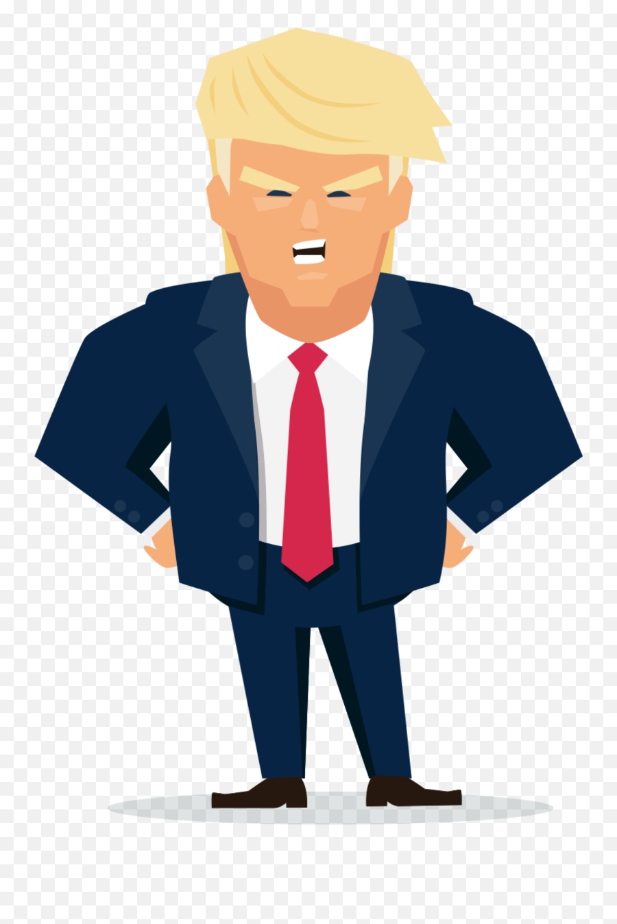 Donald Trump Illustration Clipart - Full Size Clipart Transparent Cartoon Donald Trump Png,Donald Trump Face Transparent