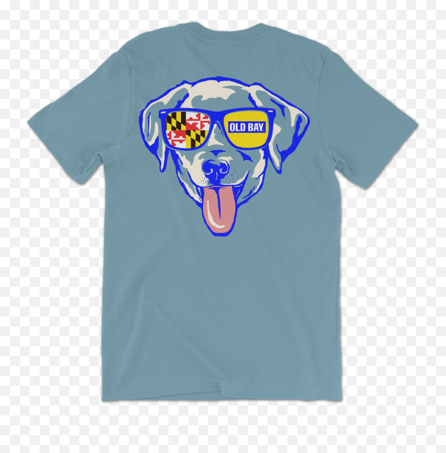 Dog Maryland Flag And Old Bay Shades Ice Blue Shirt - Maryland State Flag Png,Maryland Flag Png