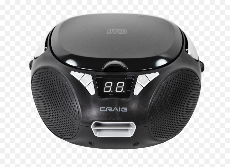 Craig Cd6925 Portable Top - Loading Stereo Cd Boombox With Amfm Stereo Radio In Black Led Display Programmable Cd Player Cdrcdw Compatible Png,Boombox Transparent