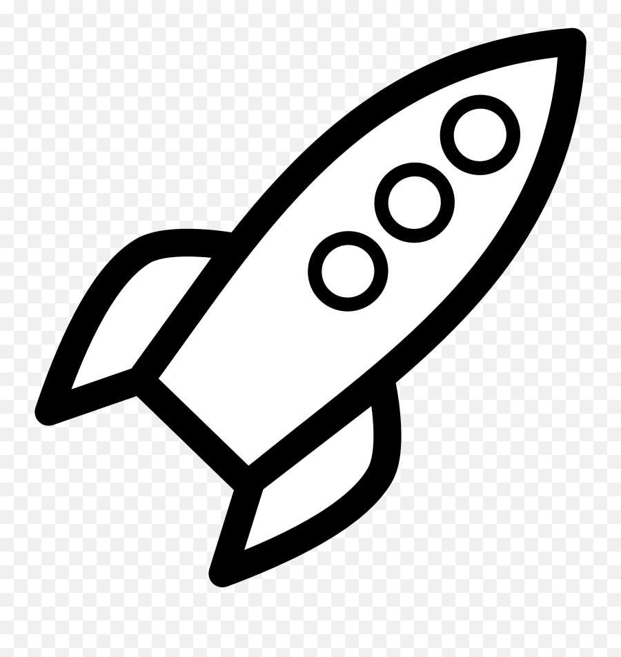 Rocketship Clipart Missile - Rocket Black And White Png,Missile Transparent