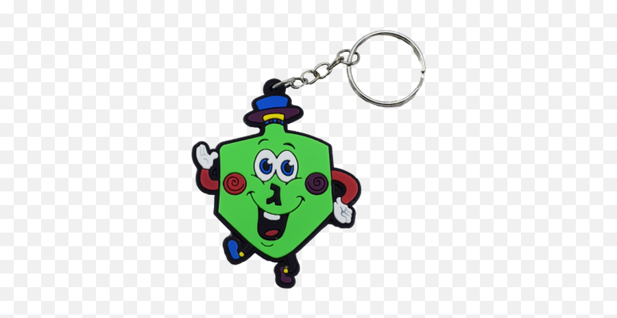 Hanukkah Dreidel Rubber Keychain - Fictional Character Png,Hanukkah Icon