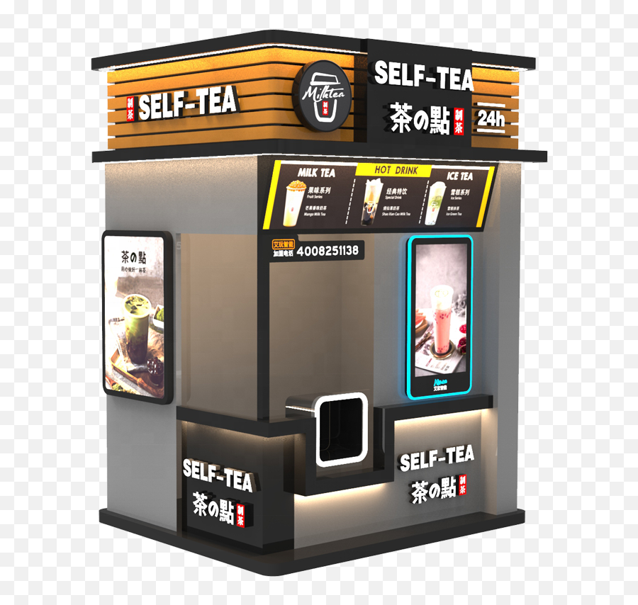 Robotics Arm Smart Milk Tea Coffee Vending Machine Indoor And Outdoor For Malls Supermarkets View - Bubble Tea Machine Robot Png,Milk Tea Icon