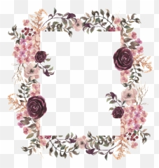Download Hd Geometric Figure Flower Frame Transparent - Floral Clipart png