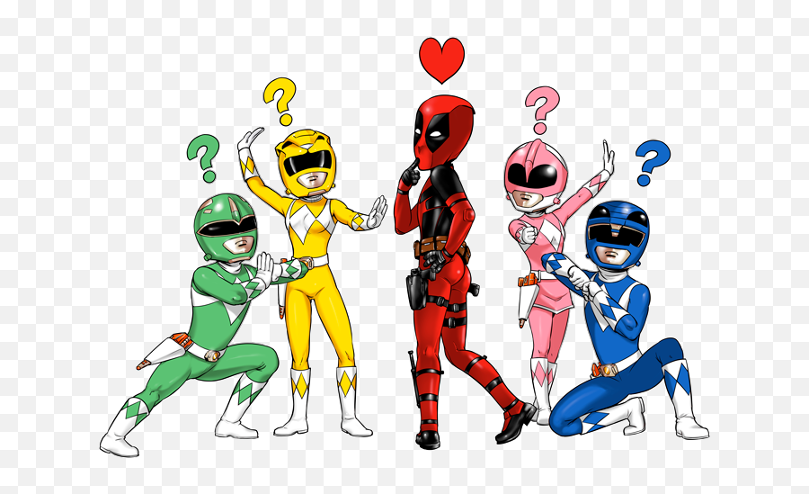 Parody Of Mario - Back To The Future Deadpool And Power Rangers Caricatura Power Rangers Animados Png,Power Rangers Icon