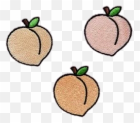 Peach Peachy Peaches Fruit Tumblr Patch - Png