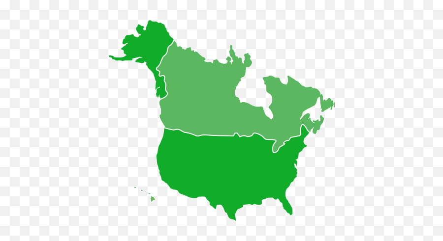 Download Hd Map Of Us And Canada - Us And Canada Icon North America Transparent Png,Us Icon