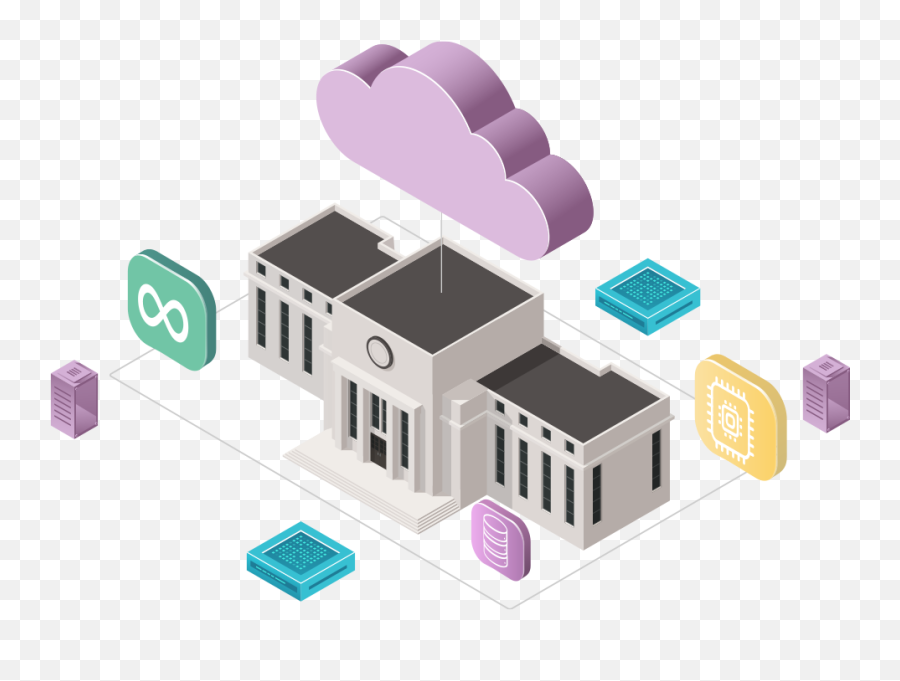 Public Sector Cloud Adoption Scalable And Secure - Illustration Png,Public Cloud Icon