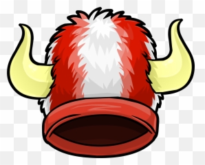 Red And White Fuzzy Viking Hat Club Penguin Rewritten Wiki - Fuzzy Viking Hat Png,Icon Horn Helmet