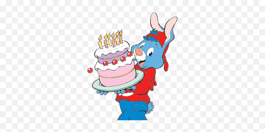 Holding A Birthday Cake Transparent Png - Bobo Cartoon Character,Birthday Cake Transparent