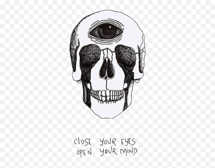 Skull Png Tumblr - Caveira Tumblr Frases Skull Phrases Third Eye,Third Eye Png