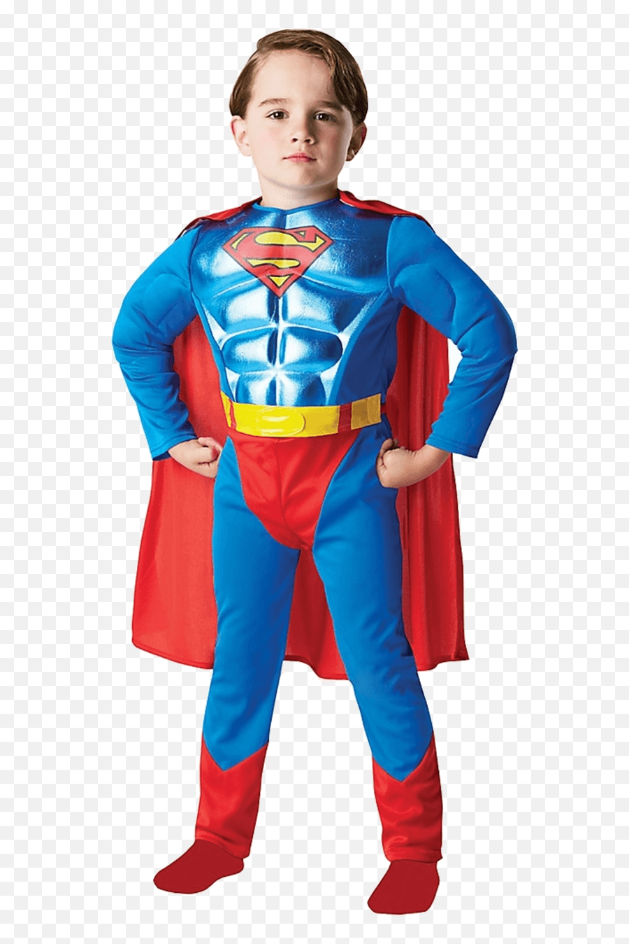 Child Metallic Chest Superman Costume - Boys Superman Dress Png,Superman Cape Png