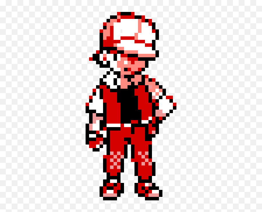 Pixilart - pokemon trainer red sprite. (pokemon origins color) by