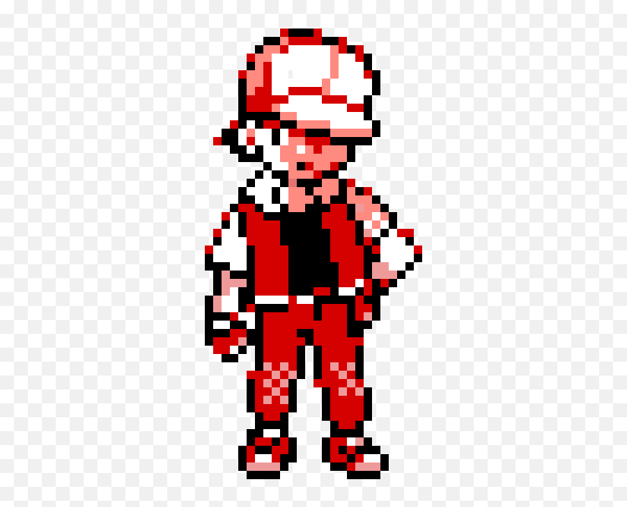 Pixilart - pokemon trainer's red and blue manga sprites. by Anonymous