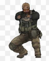 Man Soldier Gun Cartoon Front View - Army Men Cartoon Png,Man With Gun Png