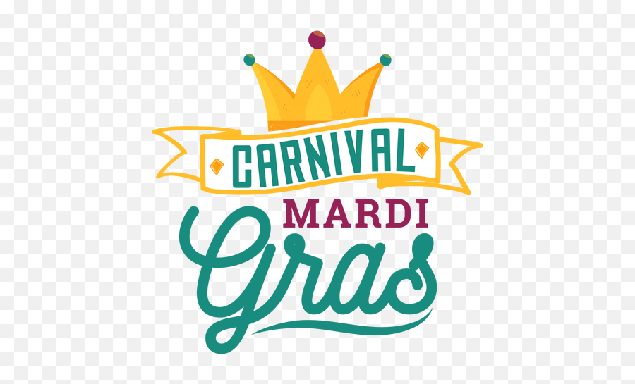 Carnival Mardi Gras Ribbon Lettering - Transparent Png U0026 Svg Mardi Gras Carnival Png,Carnival Transparent