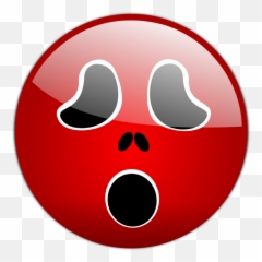 Emoticon Smiley Snout Png Clipart - Red Face Scared Emoji,Ghost Face Png