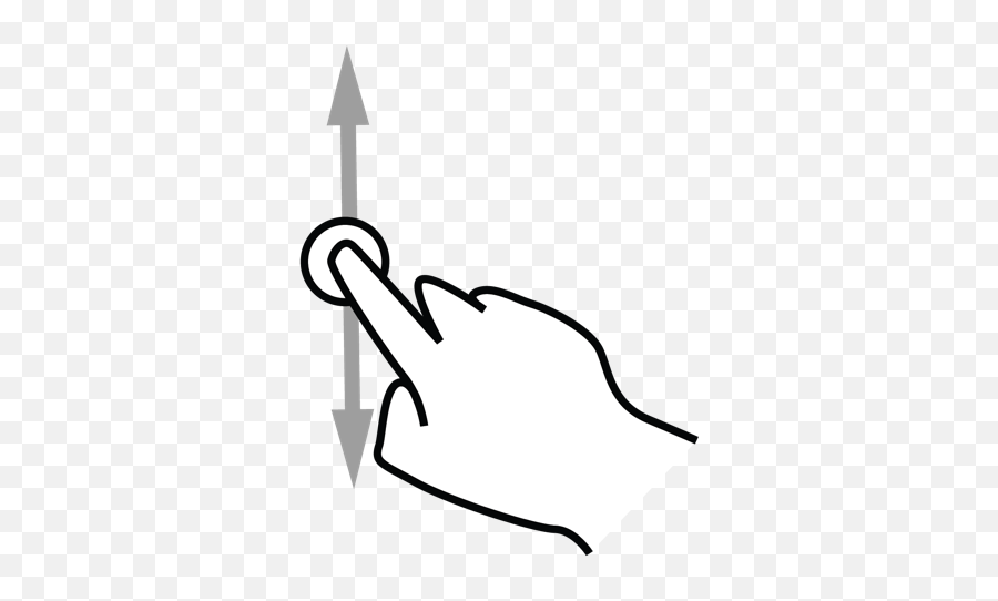 Finger Gestureworks One Scroll Icon - Finger Scroll Icon Png,Scroll Png