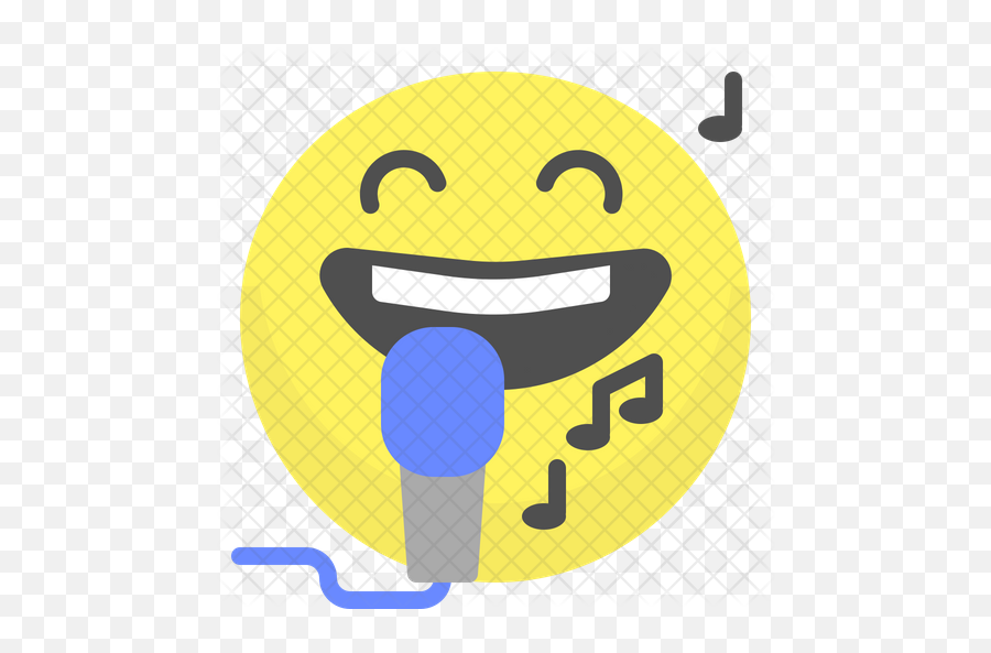 Sing Emoji Icon Of Flat Style - Emoji Sing Png,Sing Png