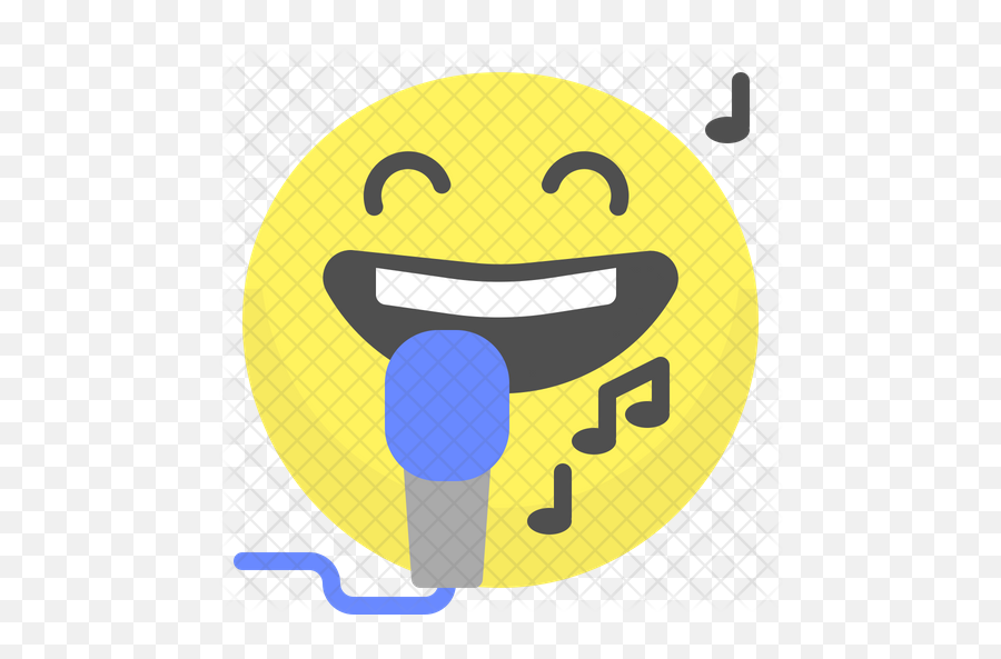 Sing Emoji Icon Of Flat Style - Emoji Sing Png,Sing Png - free ...