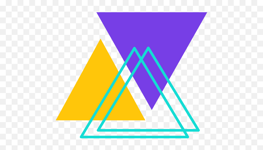 Geometric Tumblr - Blue And Yellow Triangles Png,Geometric Png
