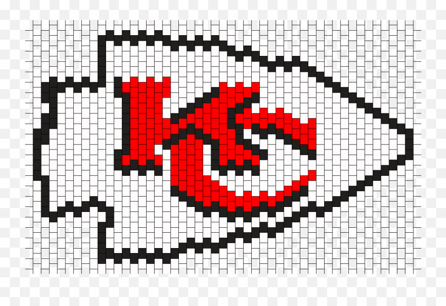 Kansas City Chiefs Bead Pattern Peyote Patterns - Kansas City Logo Nfl Png,Kansas City Chiefs Logo Png