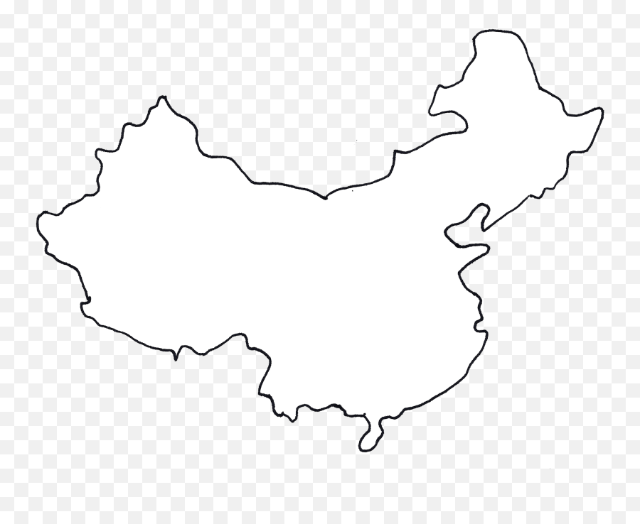 Black And White China Map - China Png Download 21081579 China Map Black Background,Map Png
