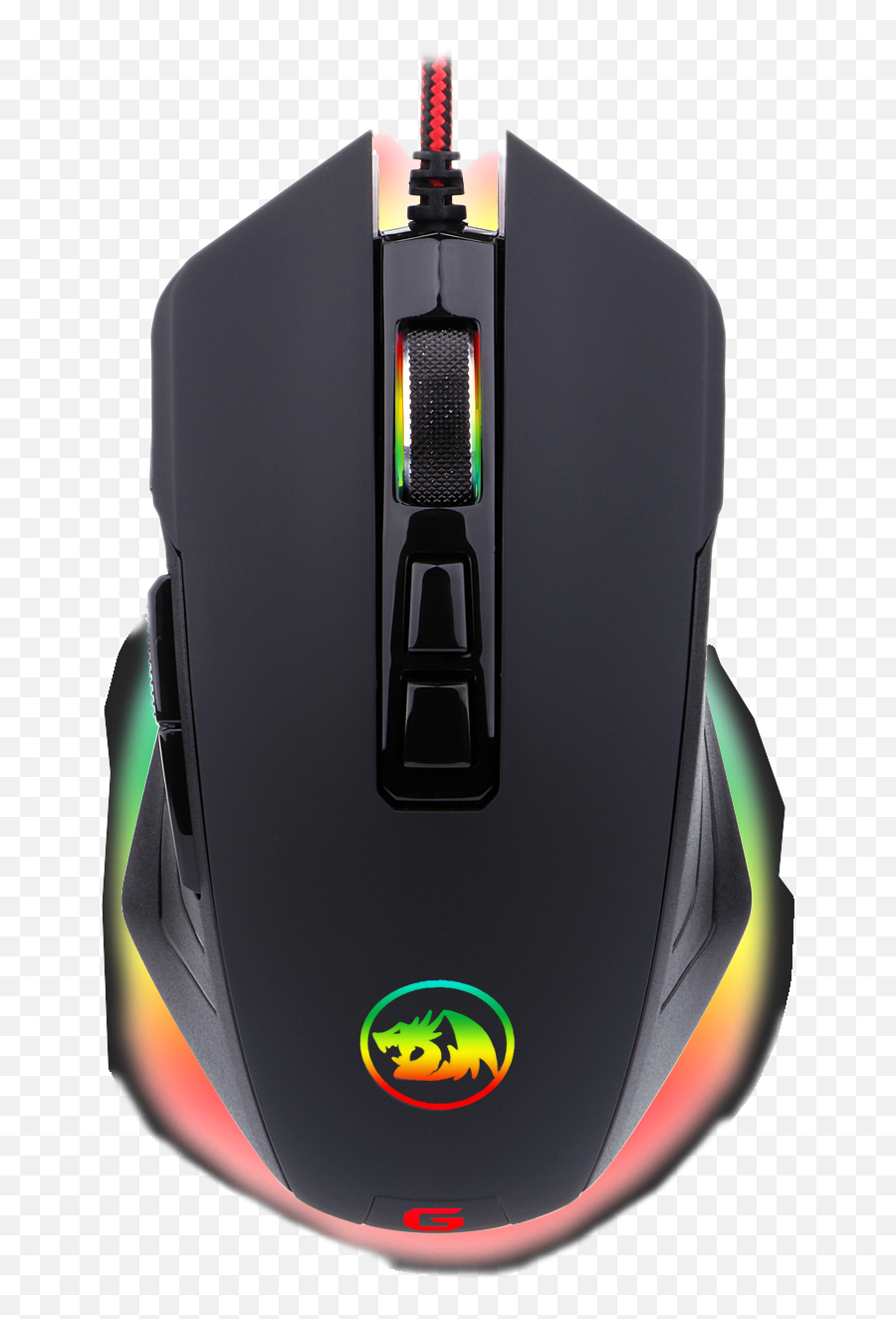 Redragon M715 - Rgb Gaming Mouse Led Backlit Wired Mmo Ergonomic Highprecision Programmable With 7 Rgb Backlight Modes Up To 10000 Dpi User Adjustable Png,Gaming Mouse Png