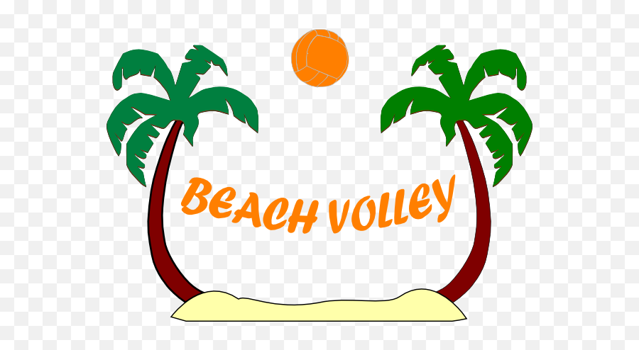 Free Small Volleyball Cliparts Download Clip Art - Silhouette Palm Tree Logo Png,Volleyball Clipart Transparent Background