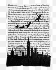 Peter Pan White Book Page Fleece Blanket - Drawing Png,Peter Pan Silhouette Png