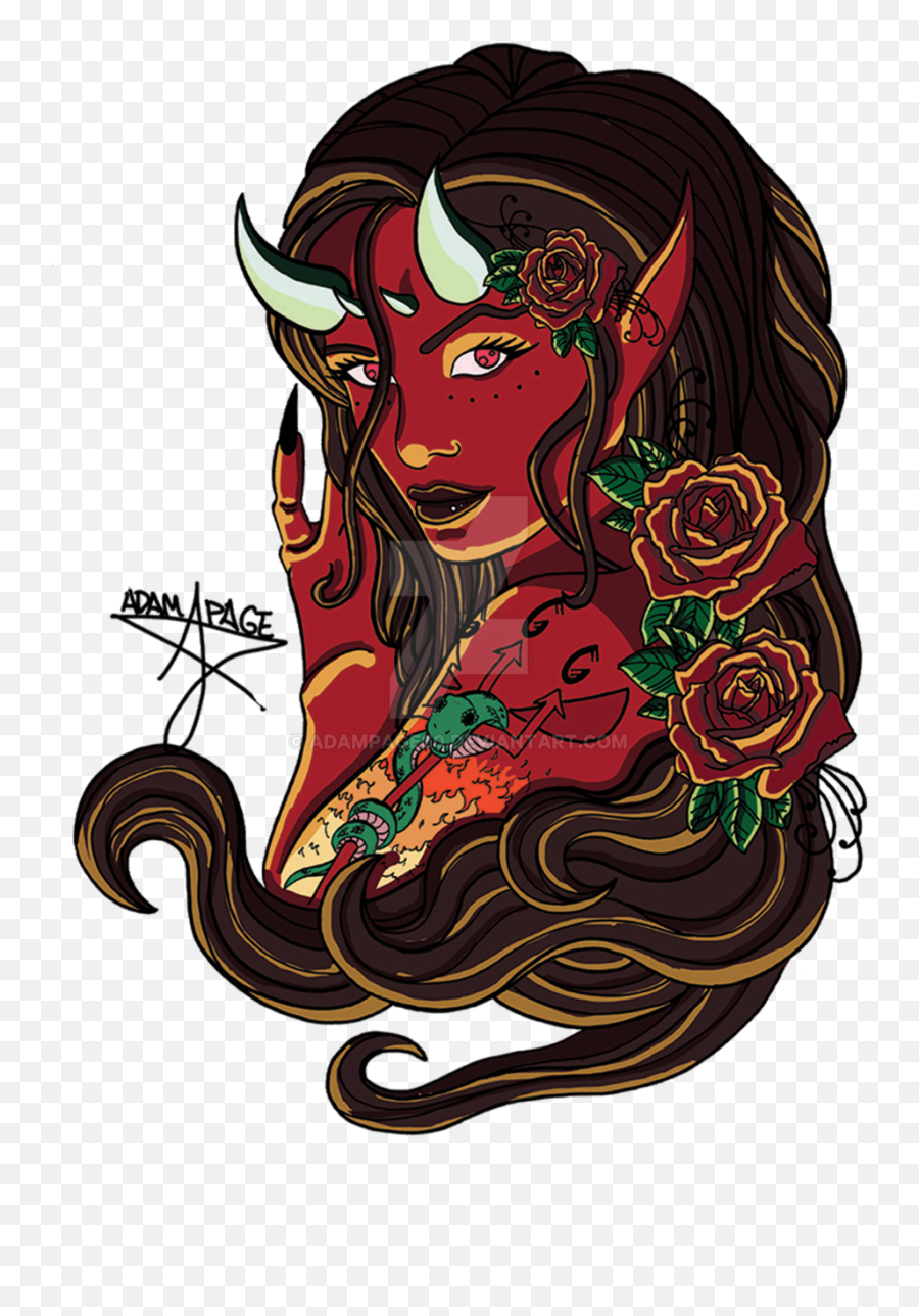 Download Flash Tattoo Demon Devil Michael Free - Red Devil Tattoo Designs Png,Satan Transparent Background