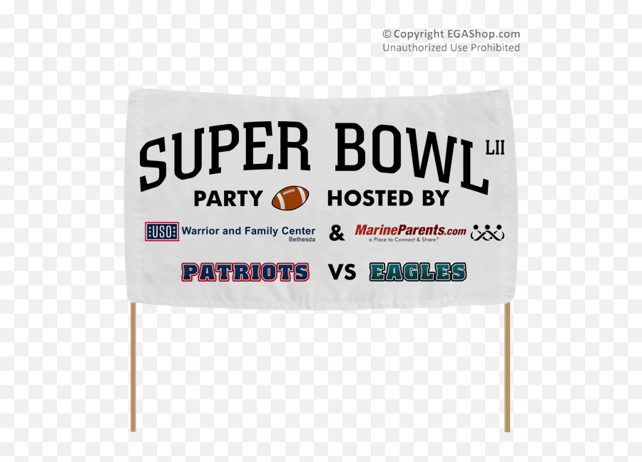 Download Com Warrior Support Team Super Bowl Party Banner Png