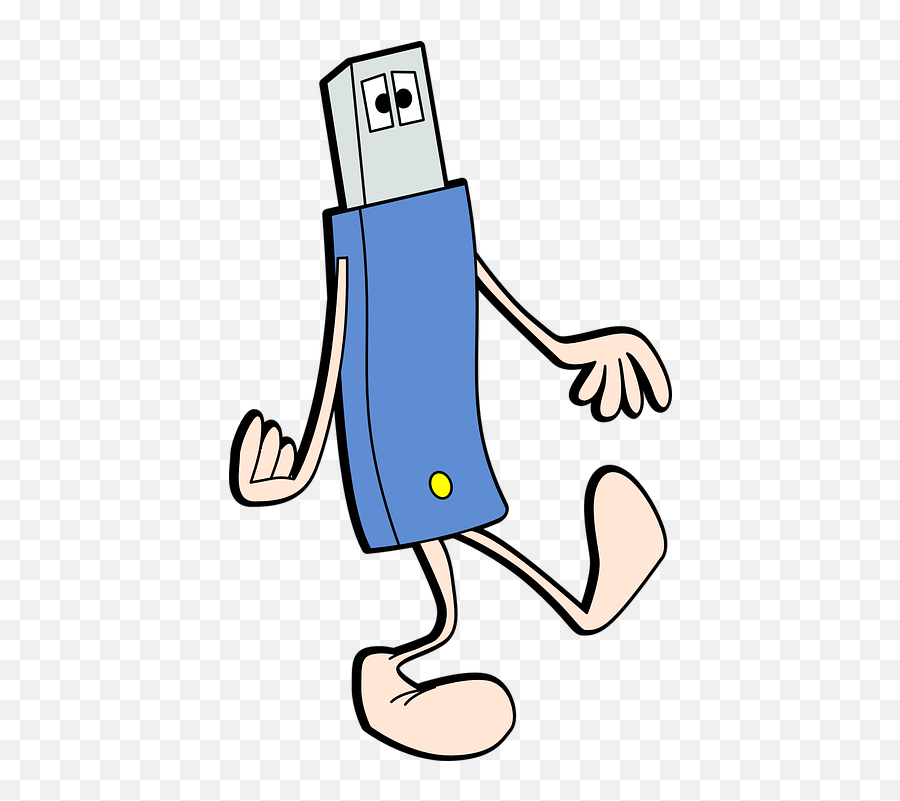 Usb Stick Legs Walking - Animated Picture Of Pendrive Png,Cartoon Legs Png