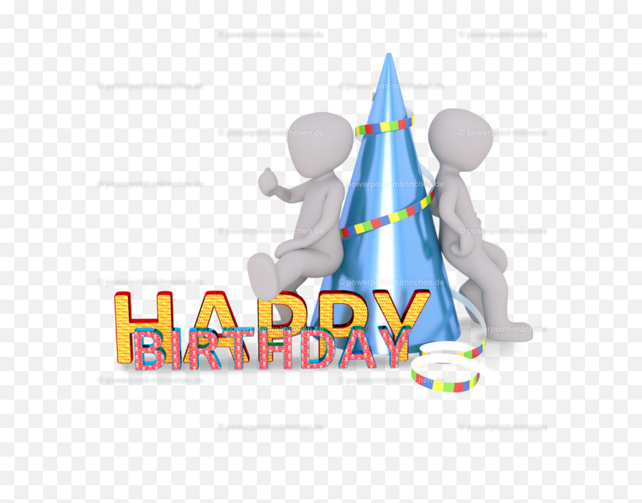 Happy Birthday Letters With Decoration And A Blue Hat - Clip Art Png,Happy Birthday Hat Png