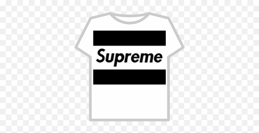 Supreme Plain Logo T Shirt Black - Supreme T Shirt Roblox Png