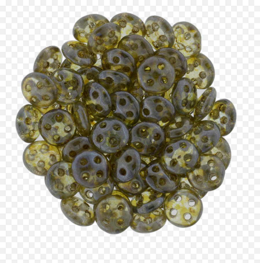 Czechmates 6mm Four Hole Quadralentil Transparent Green Luster Beads 15g 65431 - Solid Png,Hole Transparent