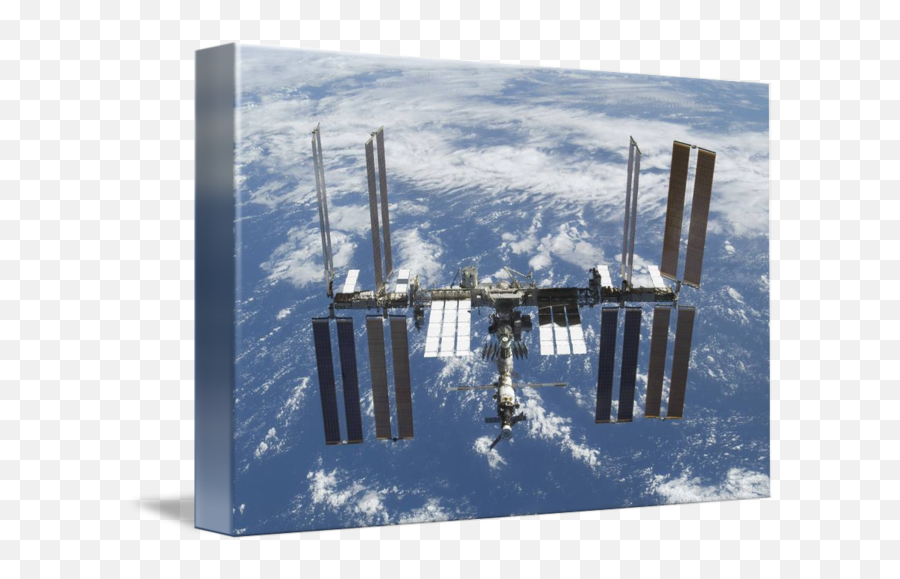 International Space Station In Orbit Above Earth By Stocktrek Images - Estação Espacial Da Terra Png,Space Station Png