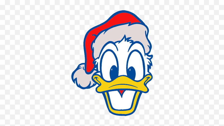 Donald Duck Wearing Christmas Hat - Donald Duck Christmas Svg Png,Santa Hat Transparent Gif