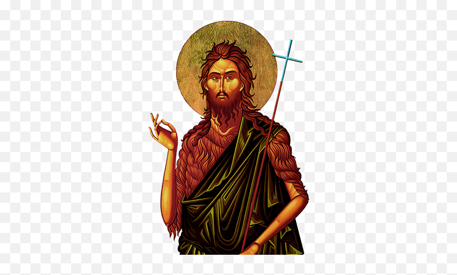 St Orthodox St John The Baptist Png John The Baptist Wilderness Icon