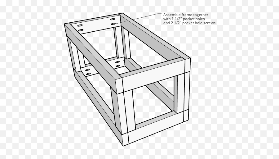 Kreg Tool Diy Plans Hope Chest Png Icon Frame 4 X 2 - 1/2