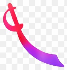 Pirate Curve Sword Sketch Png Pngimagespics - Pink