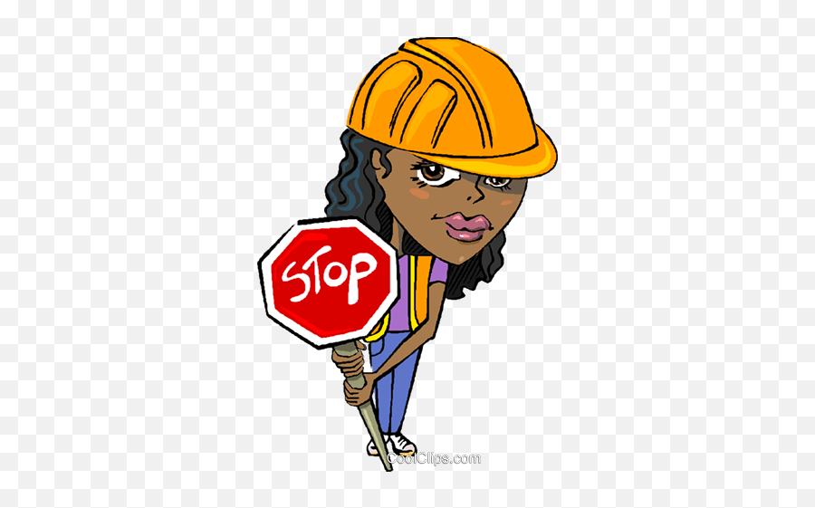 Road Crewconstruction Worker Royalty Free Vector Clip Art - Cartoon Road Construction Worker Png,Construction Worker Png