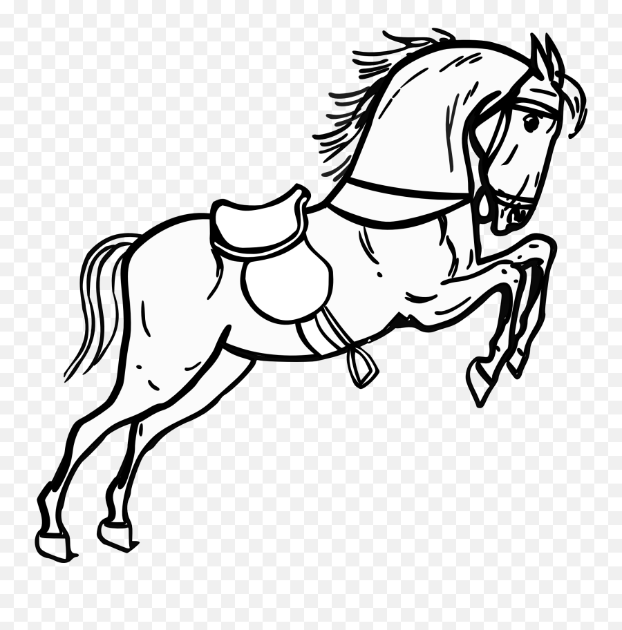 Best Running Horse Clipart 29017 - Clipartioncom Cartoon Black And White Horse Png,Horse Running Png