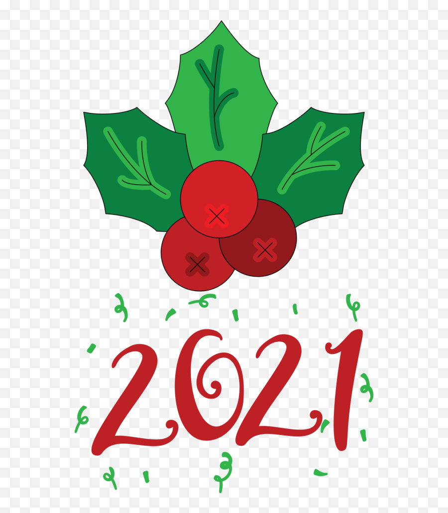 New Year Christmas Day Mistletoe Icon For Happy - Happy New Year Drawings 2021 Png,Happy Icon Images