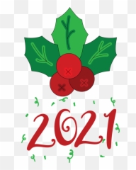 New Year Christmas Day Mistletoe Icon For Happy - Drawings 2021 png