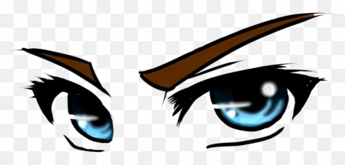 Angry Anime Eyes Clipart - Anime Girl Eyes Png,Angry Eyes Png