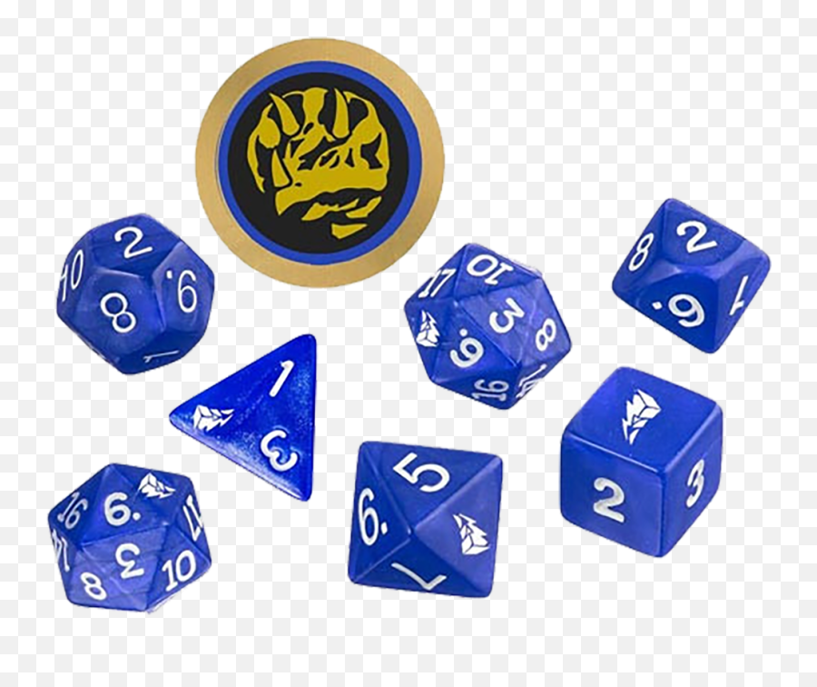 Power Rangers Roleplaying Game Blue Dice Set Png 20 Sided Icon